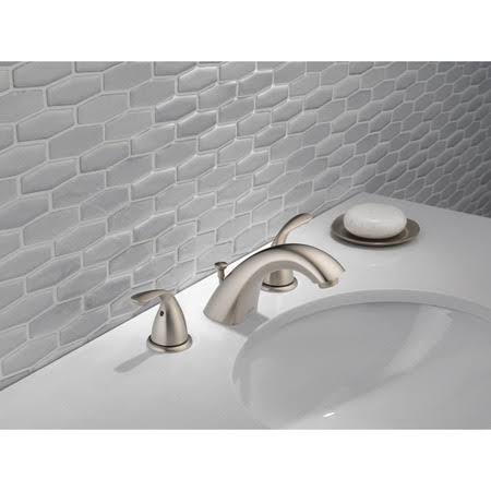 Classic Stainless Two Handle Widespread Faucet X38612