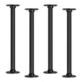 4-Pack 12 Inch Wheeled Tube Table Legs with Corner Casters S596