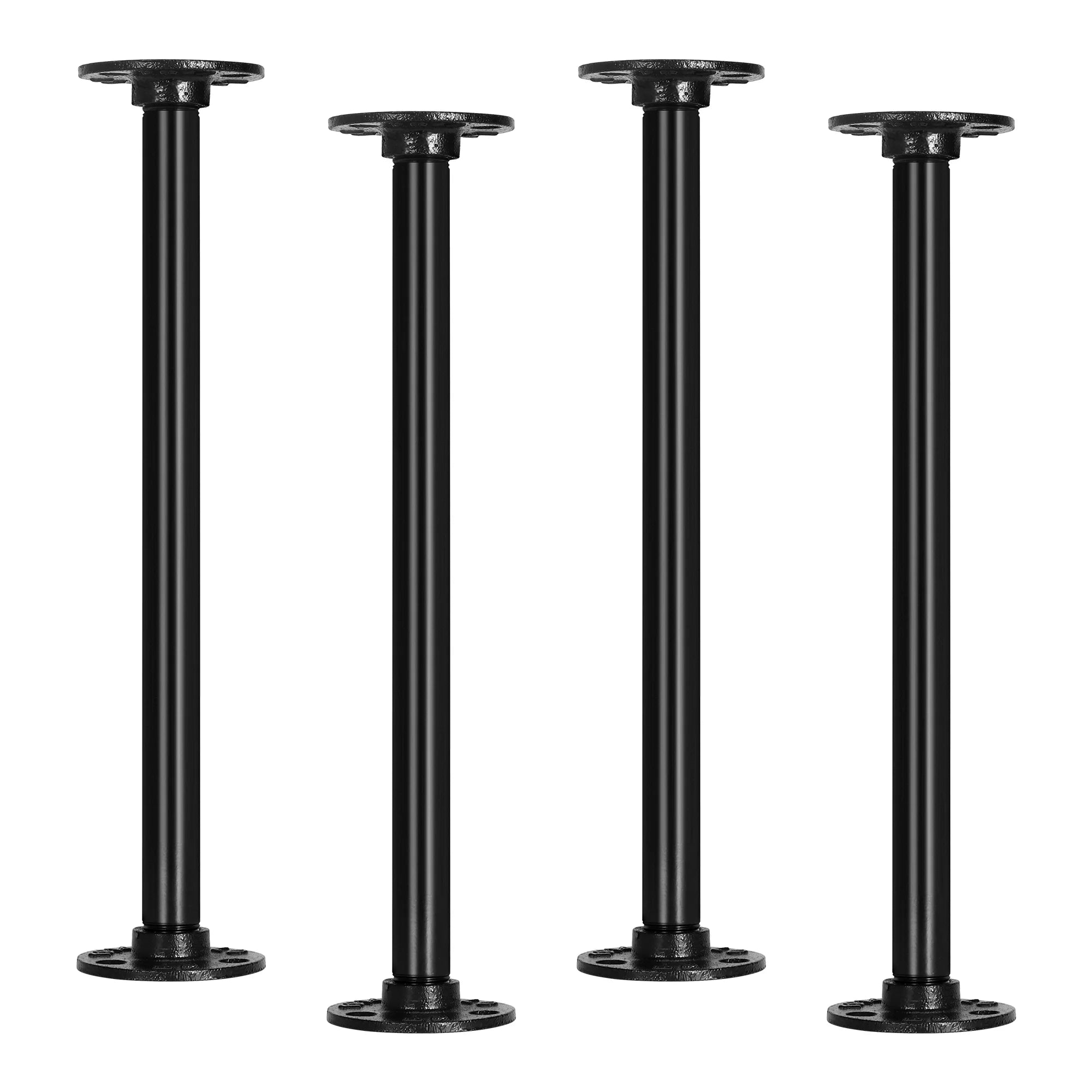4-Pack 12 Inch Wheeled Tube Table Legs with Corner Casters S596