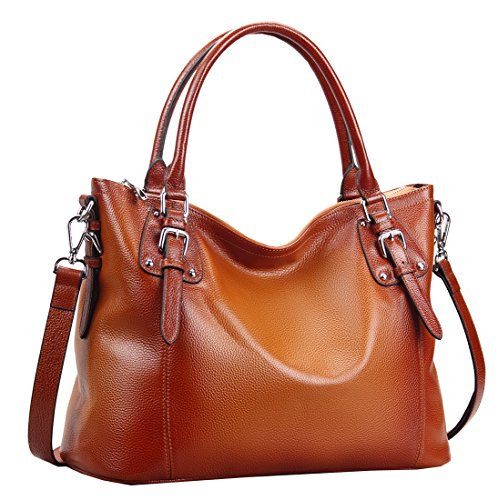 Genuine Leather Tote Shoulder Bag Satchel Purse Top Handle Hobo Crossbody Purse G6456