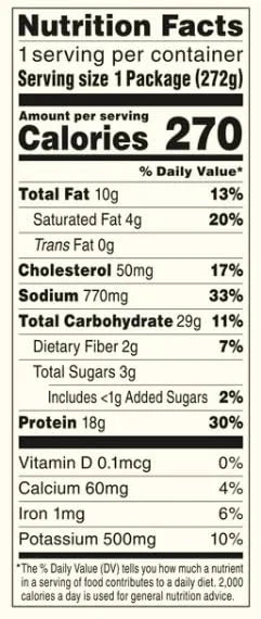 9.875 oz Ketchup Glazed Meatloaf Meal and 9.625 oz Roast Tender White Turkey Frozen Meal Pack of 8 U287