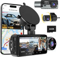 64GB Card 4K Dash Cam Front Rear Inside with GPS D5308