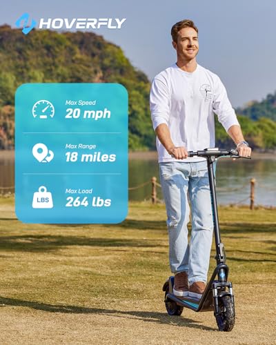 18/25 Mile Range 20Mph 500W 10'' Solid Tire Foldable Electric Scooter O815