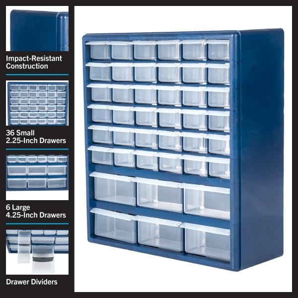 42 Compartment Plastic Storage Drawers T275
