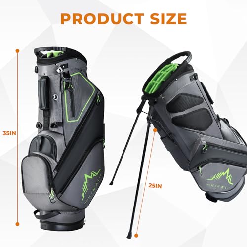 14 Way Dividers Golf Stand Bag Lightweight with Multiple Pockets, Dual Strap and Rain Cover Hood R602896