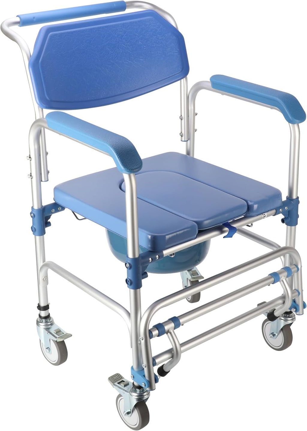 Shower Commode Chair with Wheels Y77315
