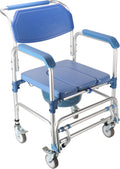 Shower Commode Chair with Wheels Y77315
