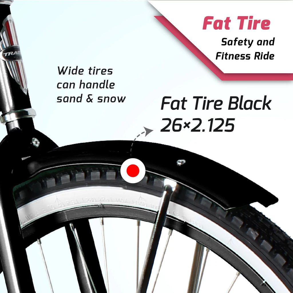 26 Inch 1 Speed Steel Beach Cruiser Bike T525772