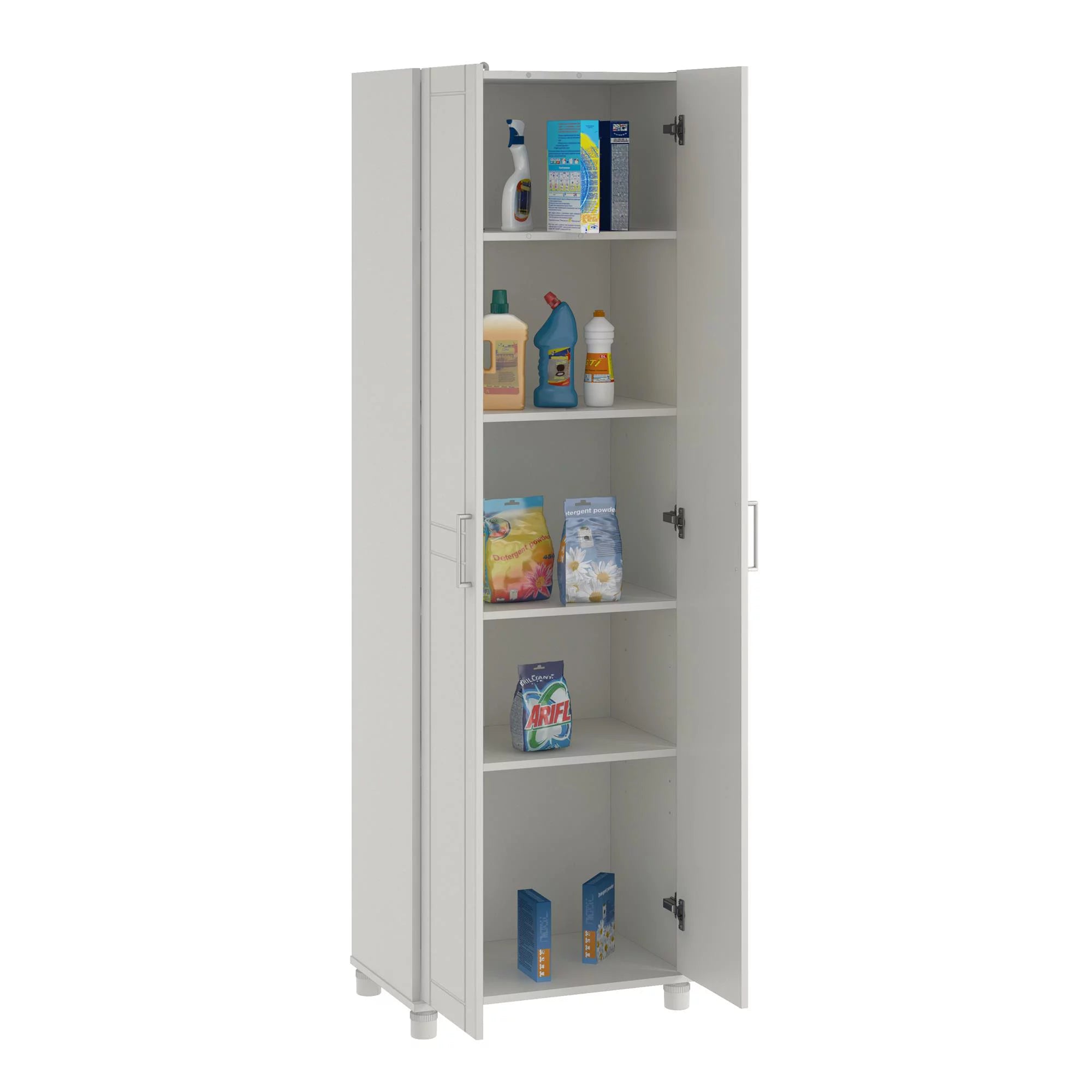 White Utility Storage Cabinet Y7099