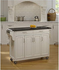 White Stainless Top Kitchen Cart K959525