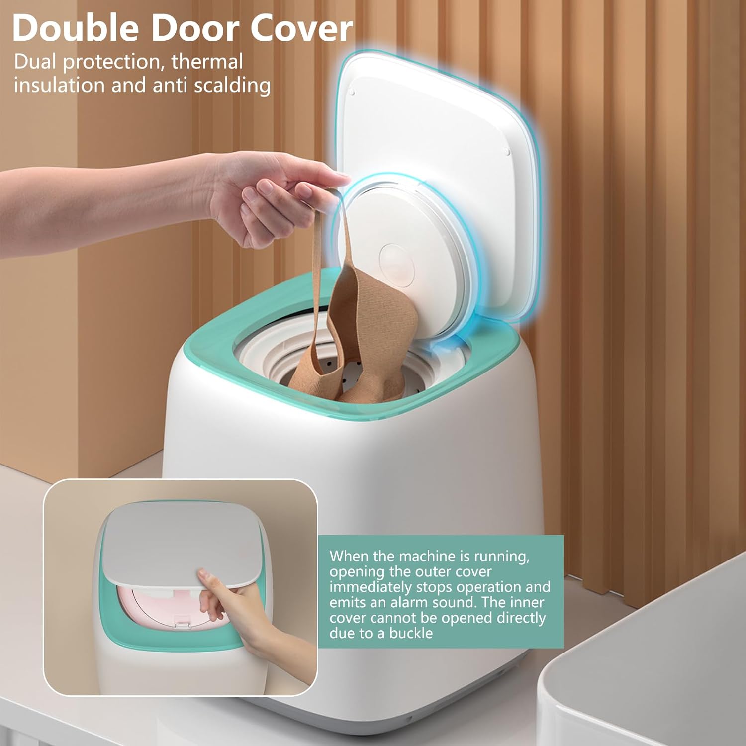 Mini portable washing machine with spin dryer D22534