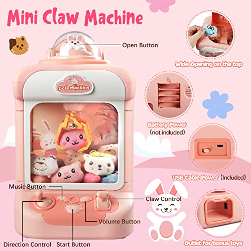 Mini Electronic Arcade Claw Machine with Lights Sound C69655
