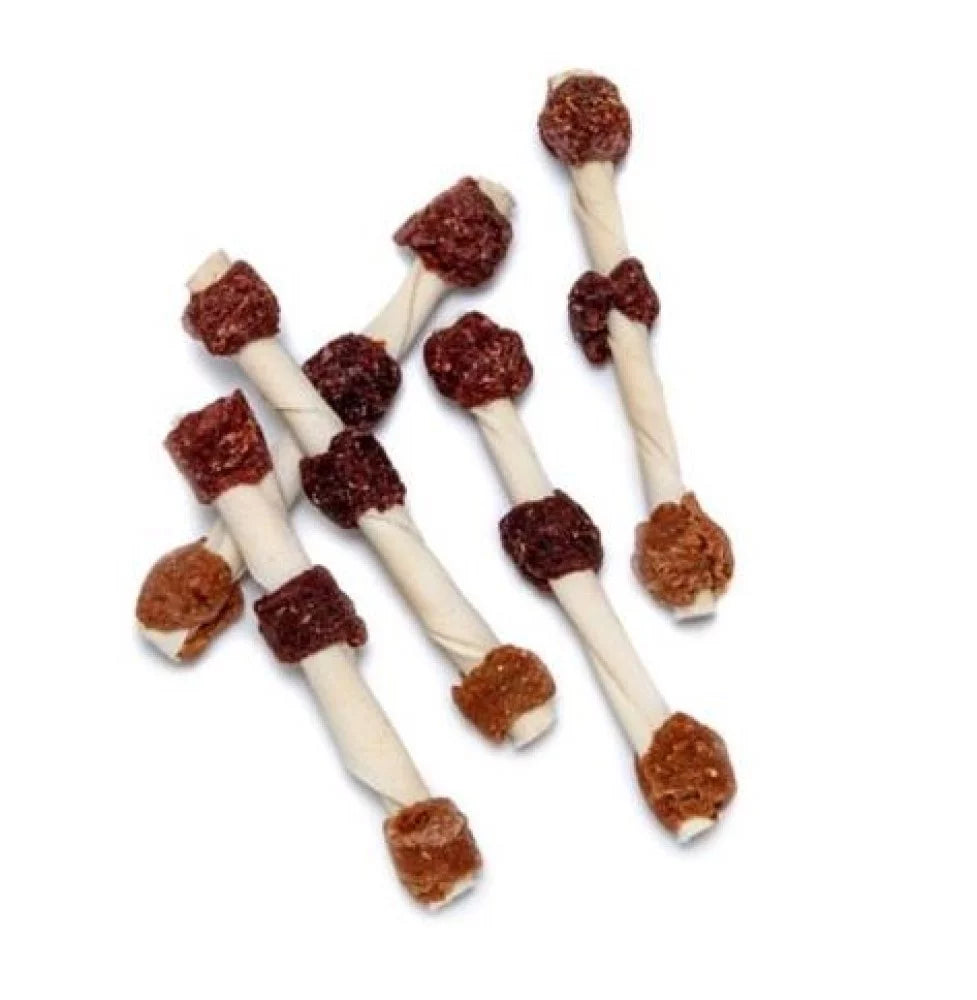 45 Count Natural Pork Chicken Beef Flavor Dog Rawhide Chews F41640