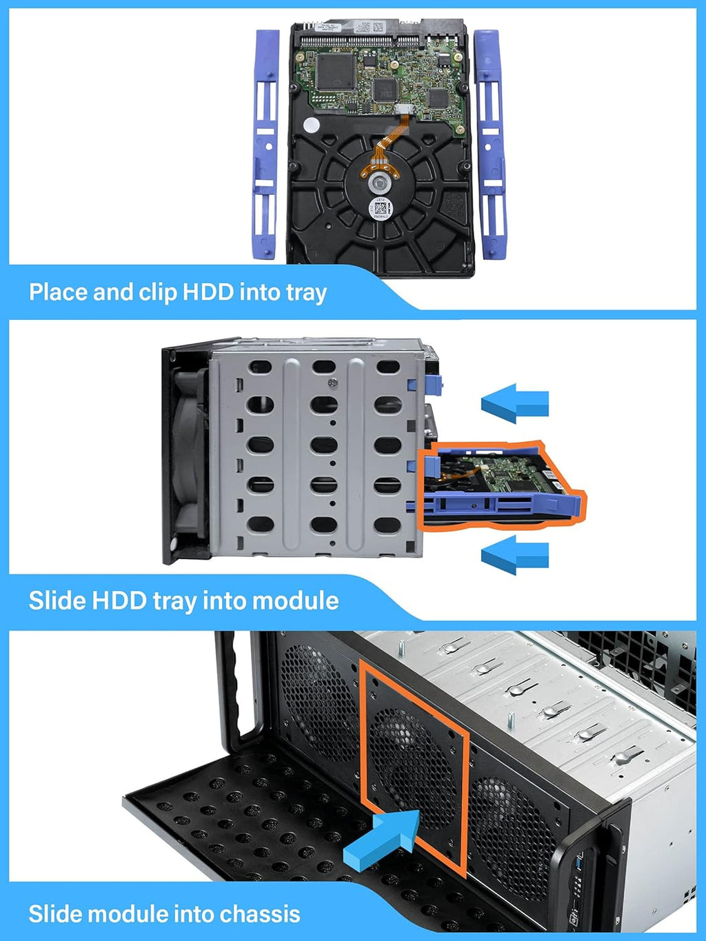 15 Bay 4U Rackmount Server Case with 6x 120mm Fans H873