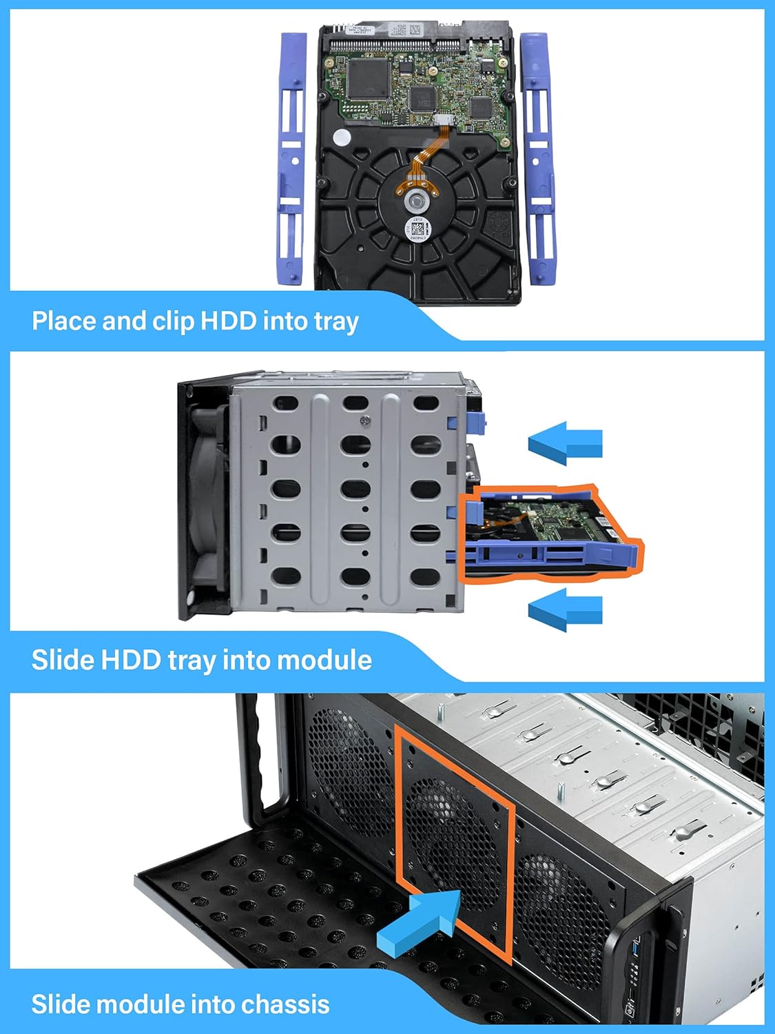 15 Bay 4U Rackmount Server Case with 6x 120mm Fans H873
