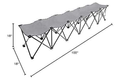 Portable 6-Seater Folding Sideline Bench M20021