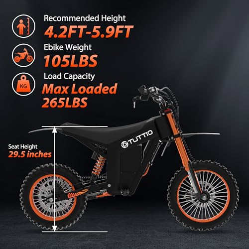 14"/12" Fat Tire 2000W Electric Dirt Bike with 48V 21AH Battery O52501