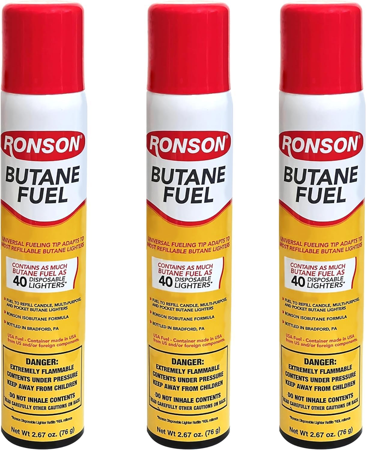 White Butane Refill 135ML (Pack of 3) O575825