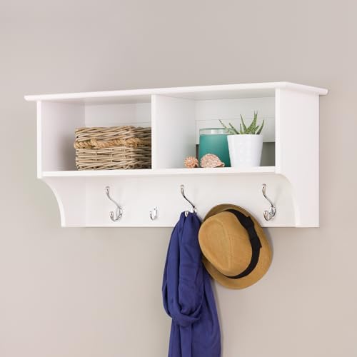White Hanging Entryway Shelf O34296