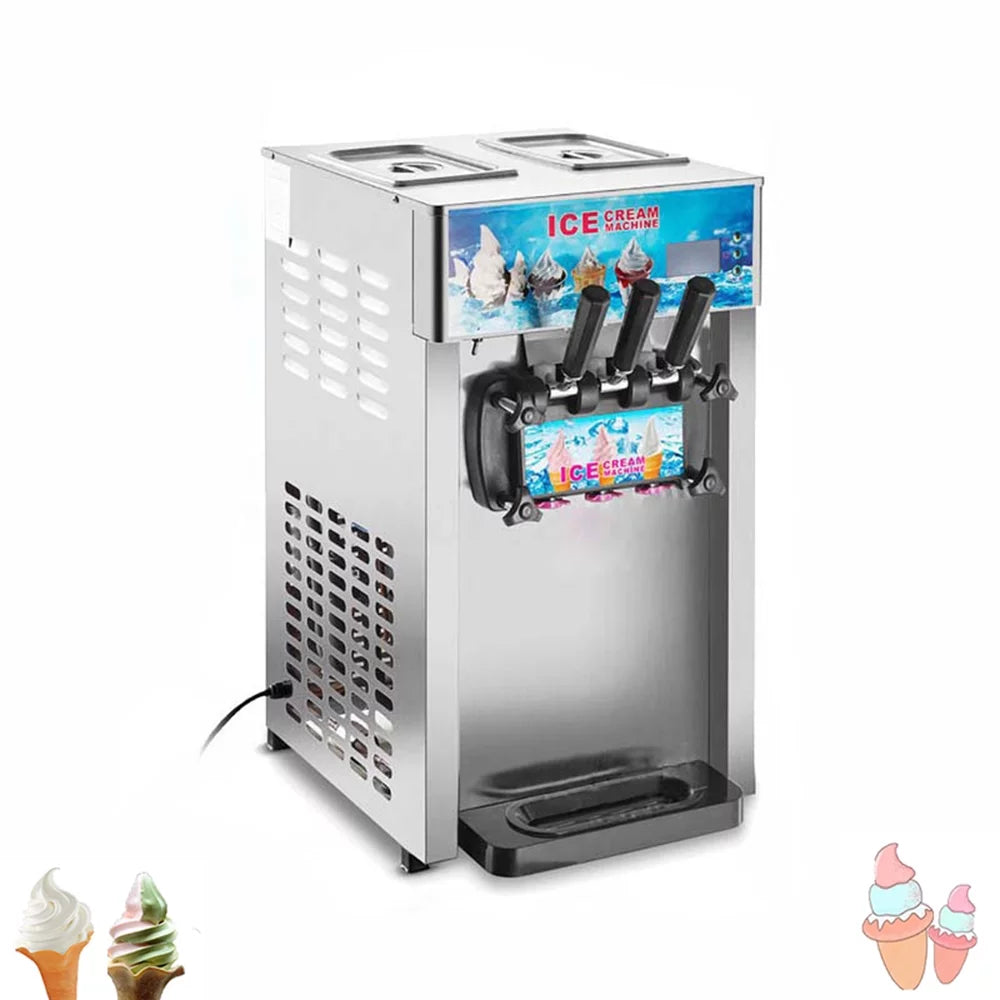 3 Flavor Soft Serve Ice Cream Machine 1400W U406