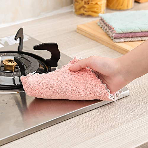 12 Pack Coral Velvet Kitchen Dish Towels Y21159