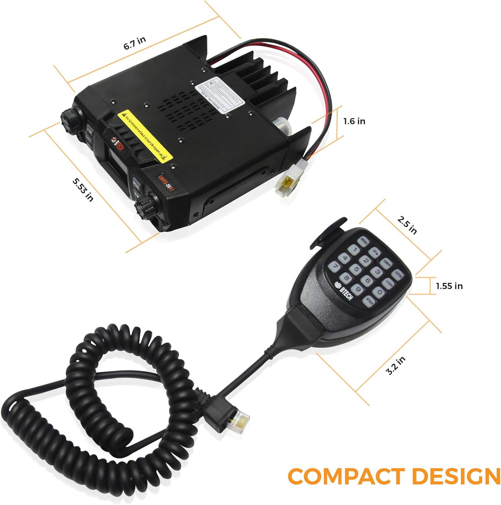 50 Watt GMRS Two-Way Radio with Dual Band Scanning Receiver B9852
