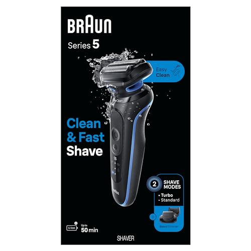 Black 5 Piece Set Electric Foil Shaver with Beard Trimmer H69898