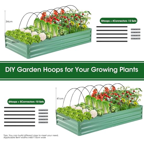 36pcs 4.3FT Rust-Free Steel Garden Hoops L3041