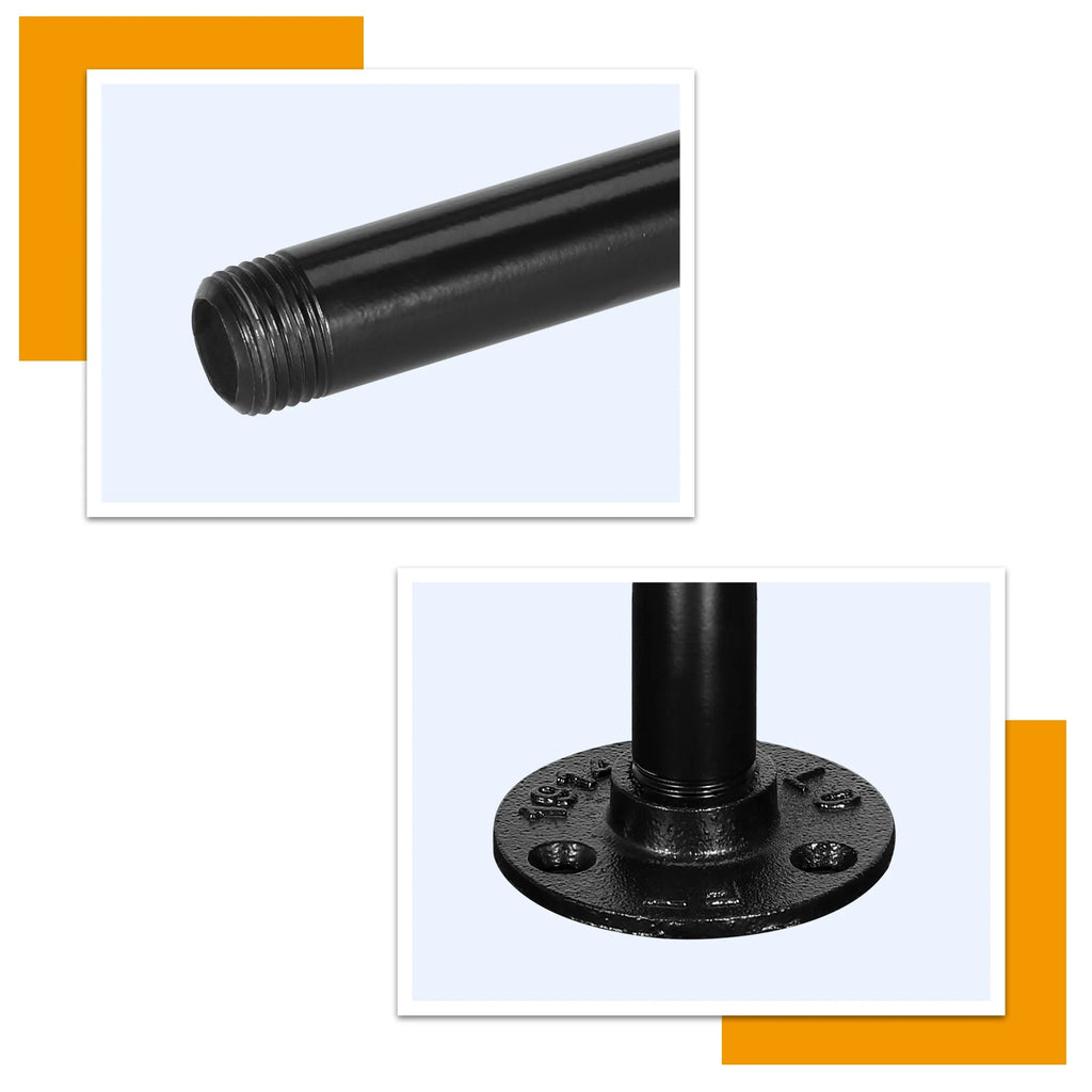 4-Pack 12 Inch Wheeled Tube Table Legs with Corner Casters S596
