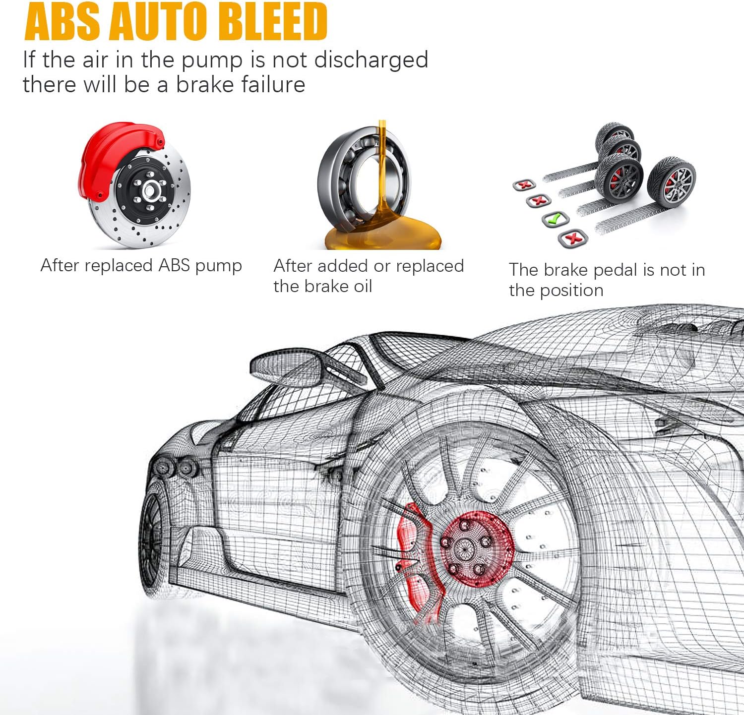 ABS SRS Airbag Diagnostic Tool V8044