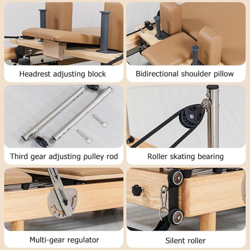 Coffee Foldable Pilates Reformer Equipment D457992