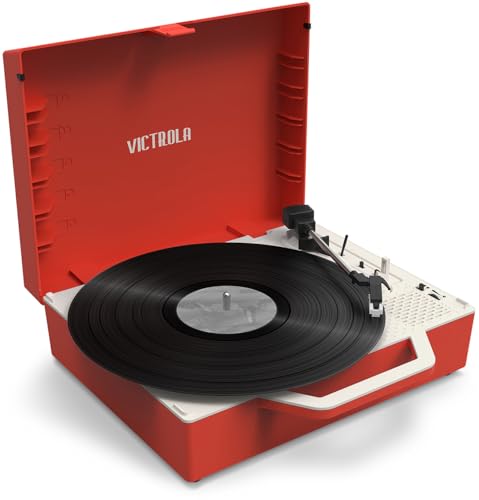 Gray 3-Speed Belt-Driven Bluetooth Vinyl Record Player U974334