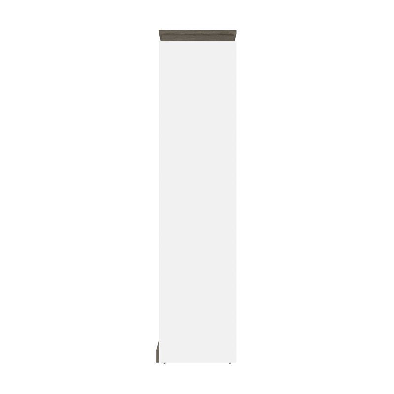 White Full Murphy Bed with 2 Bookcases W43316