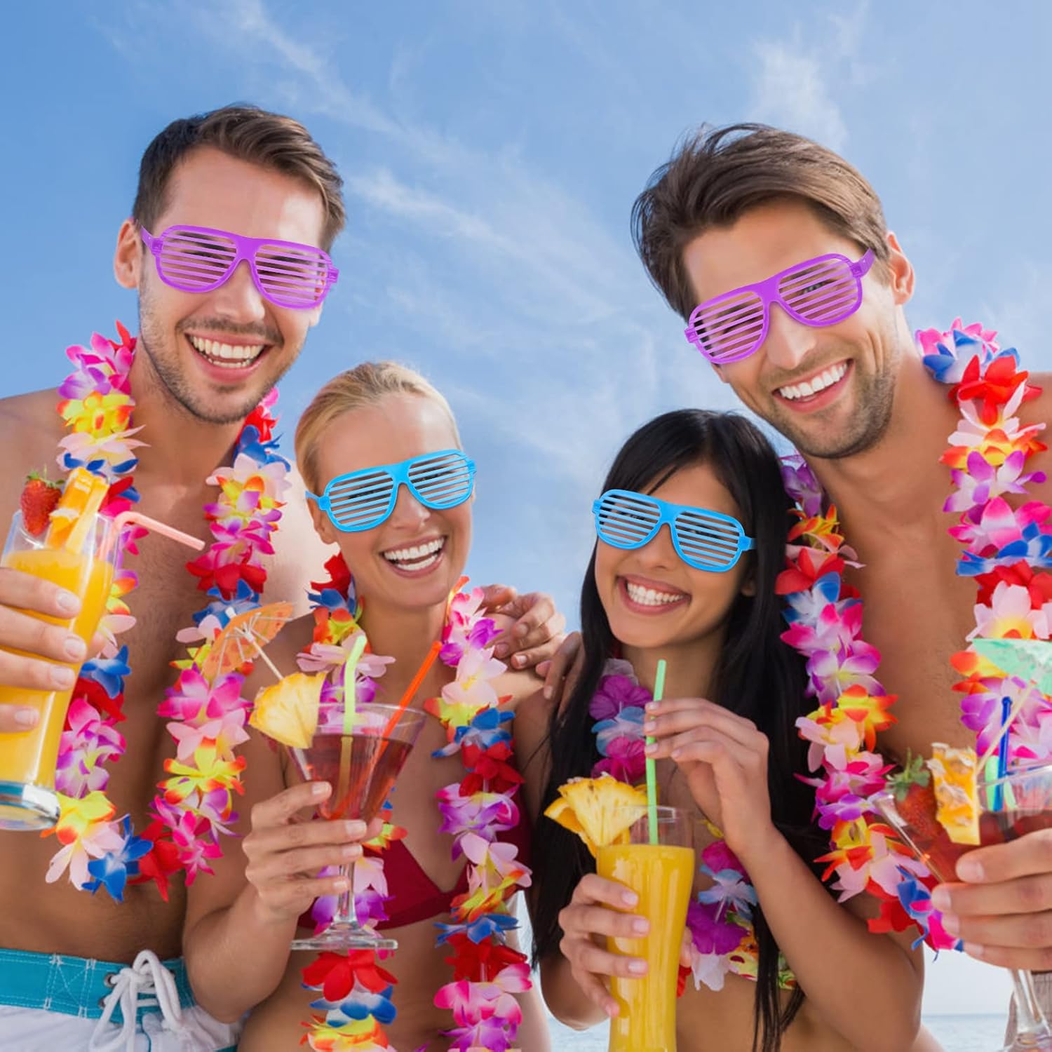 15 Pack Plastic Shutter Shades Sunglasses T12740