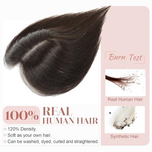 12 Inch Swiss Base Human Hair Toppers Clip in Toppers K8691