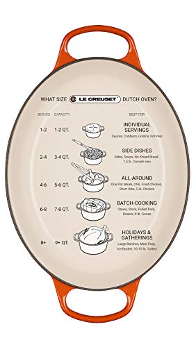 Enameled Cast Iron Oval Dutch Oven, 9.5 qt. J555