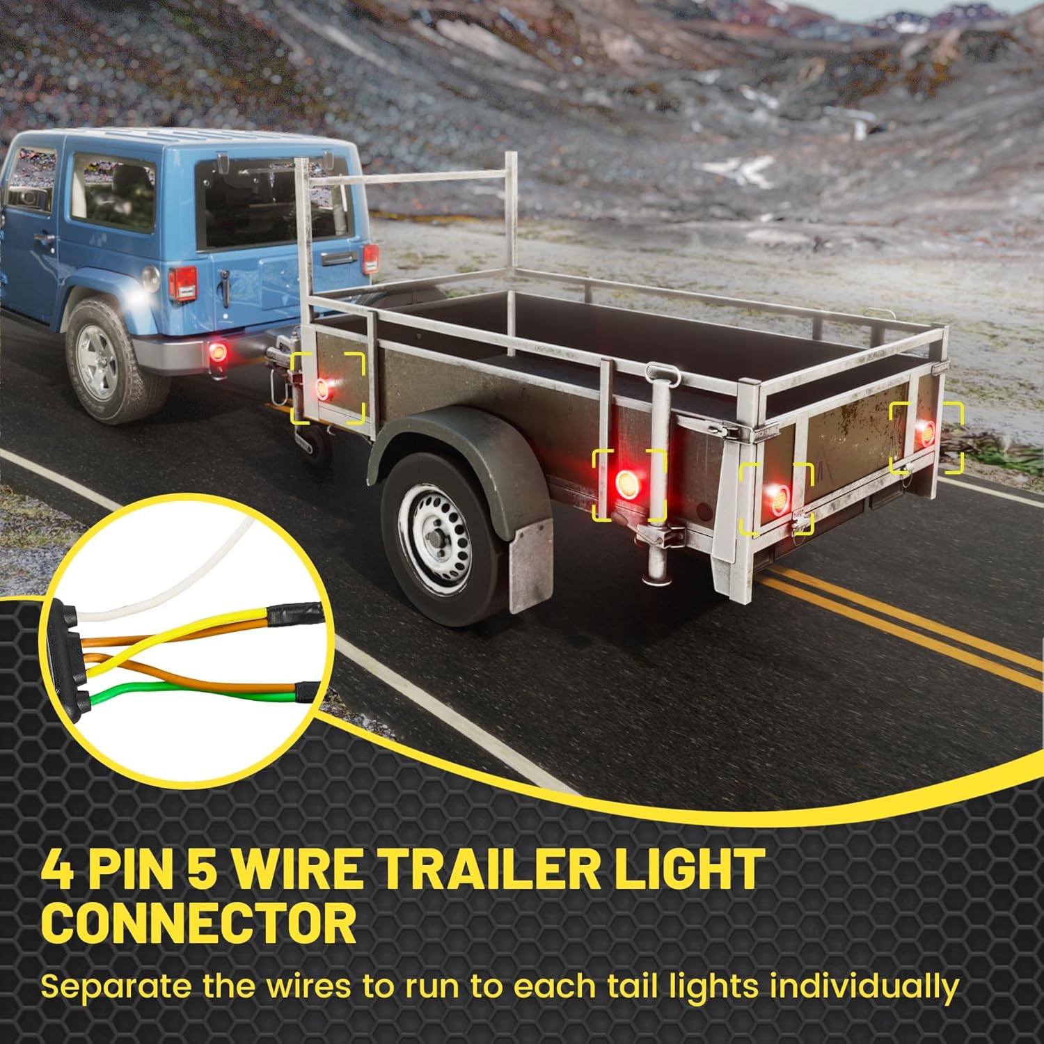 4 Pin 5 Wire Trailer Wiring Harness 22FT Y83215