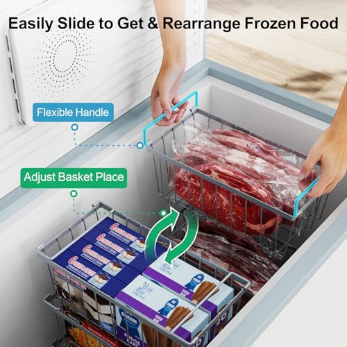 4 Pack Stackable Small Freezer Organizer Bins, White B599