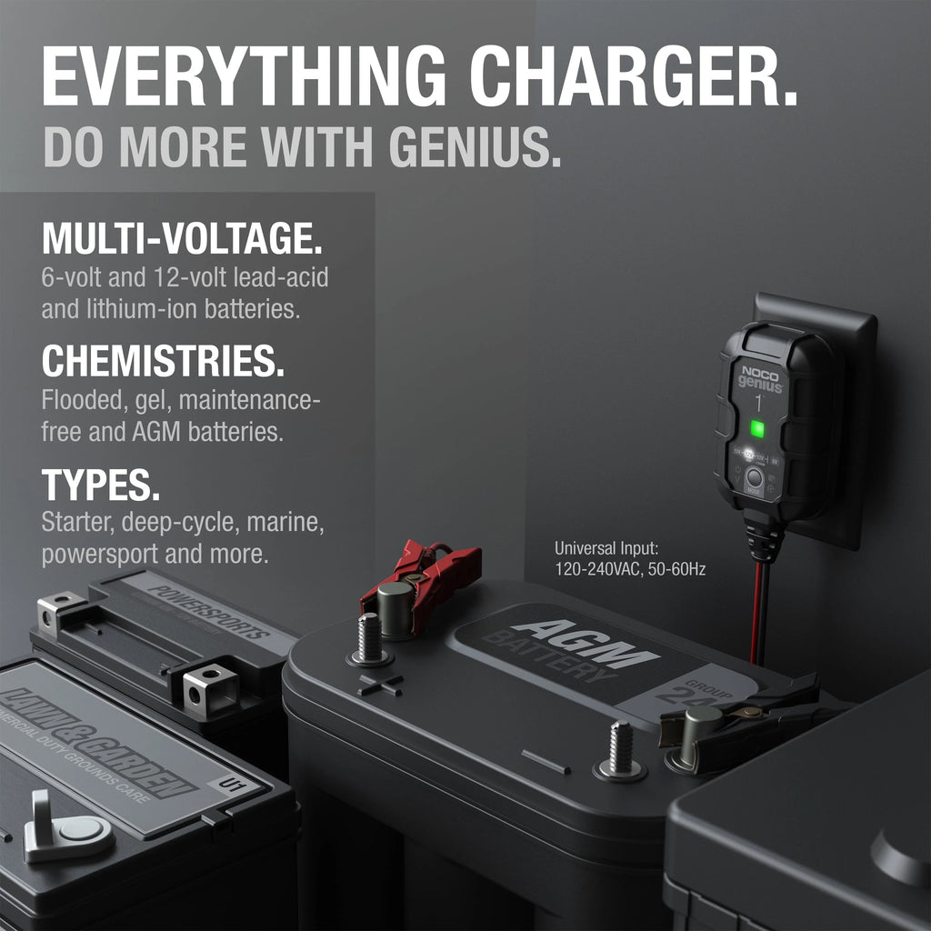 6V/12V 1A Smart Battery Charger and Maintainer I273259