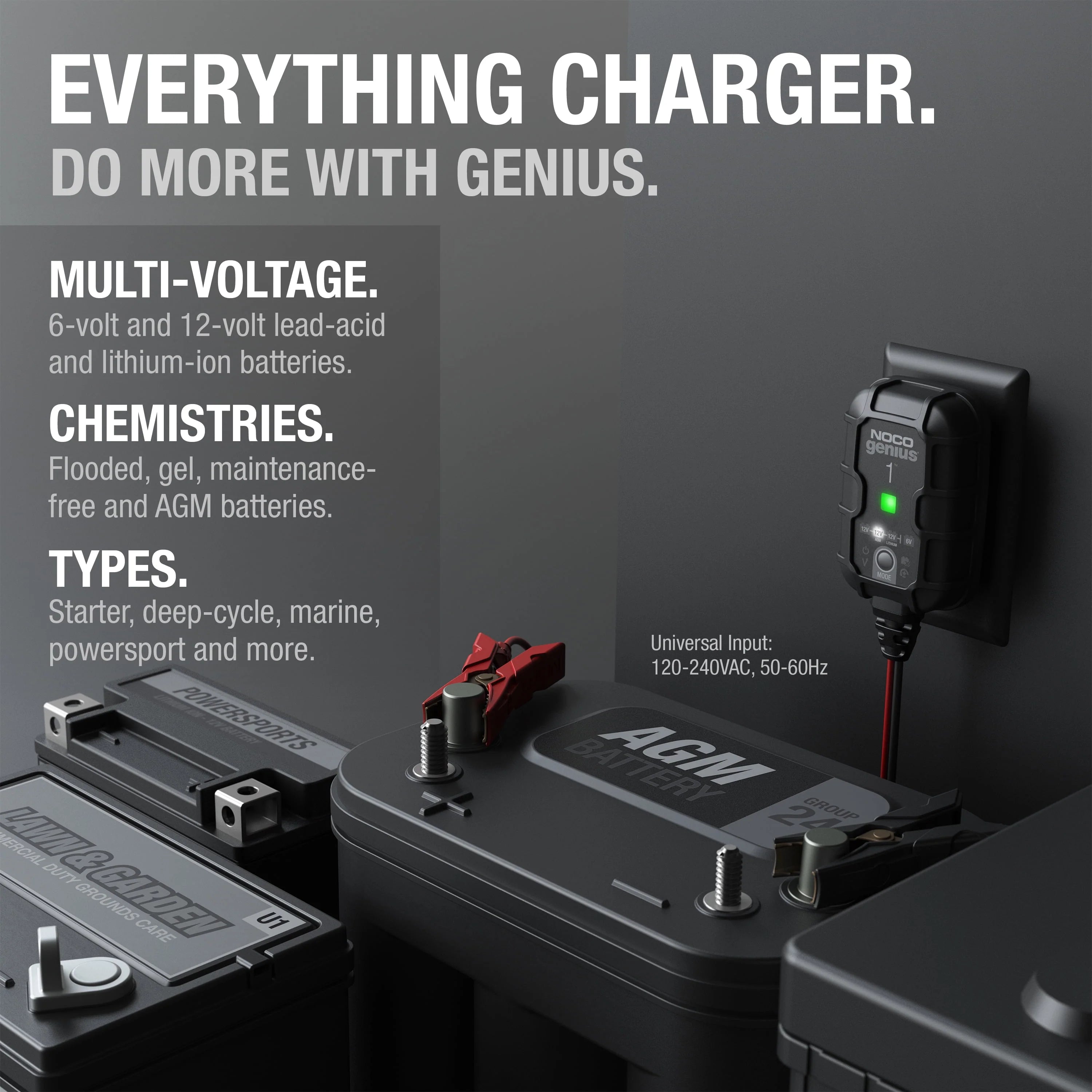 6V/12V 1A Smart Battery Charger and Maintainer I273259