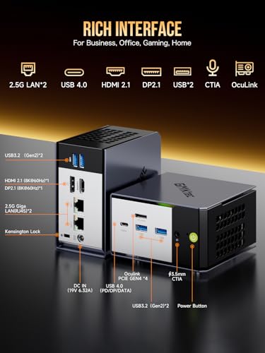 Mini PC AMD Ryzen 7 5825U 16GB DDR4 512GB SSD Dual LAN 2.5G I22772