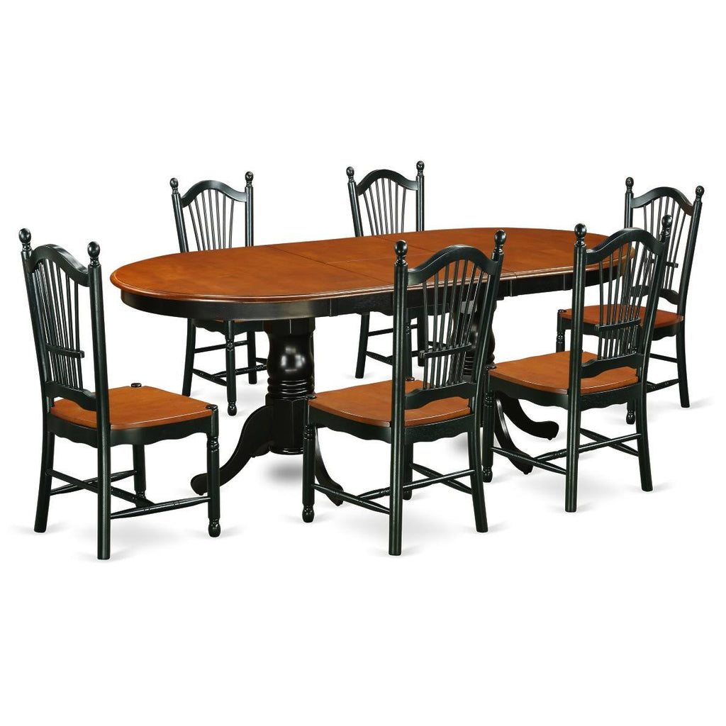 7 Piece Black Cherry Dining Set C91171