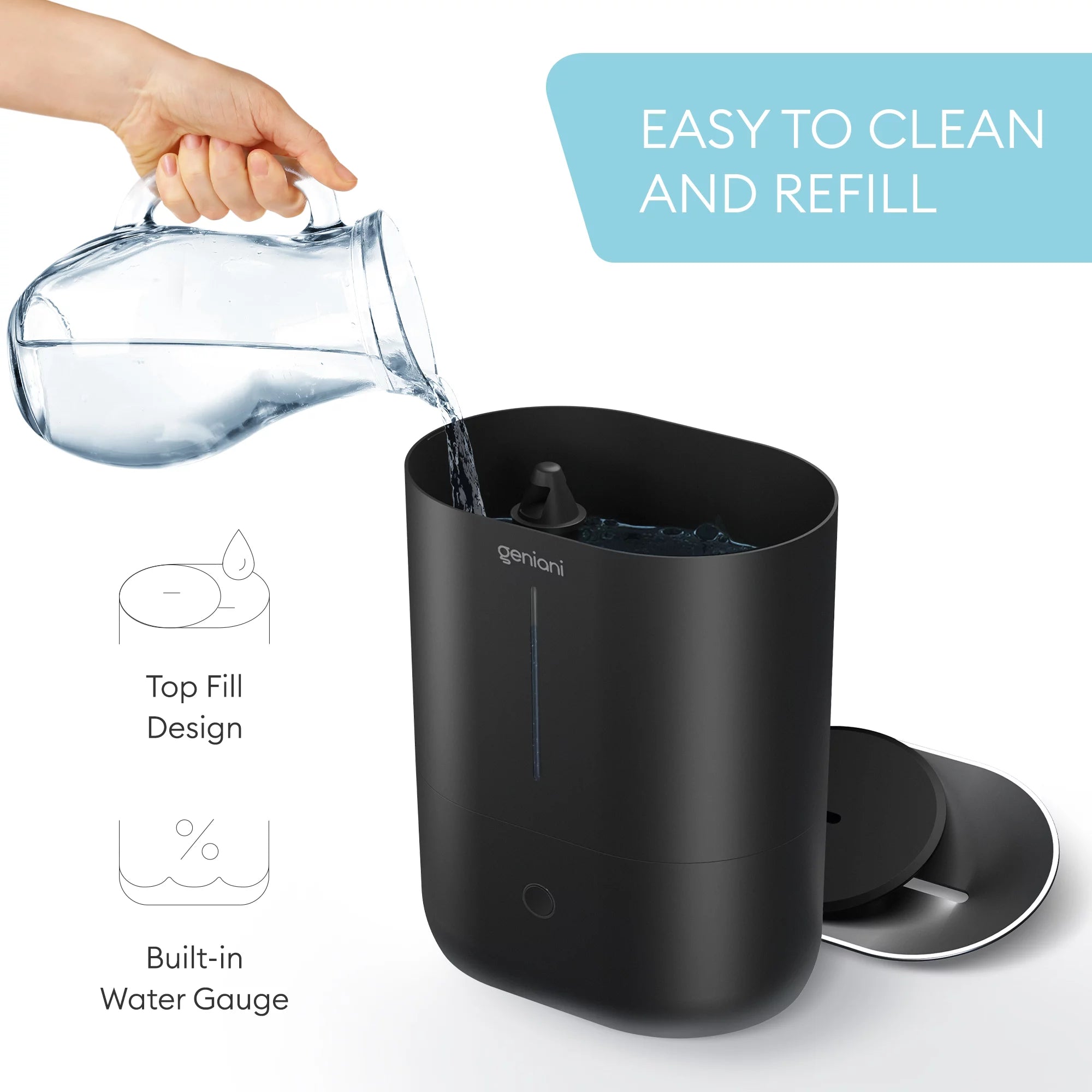 White Ultrasonic Cool Mist Humidifier & Diffuser P1522
