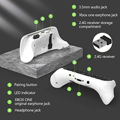 Green Backlight Wireless Chatpad Keyboard for Xbox G319