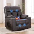 Large Power Lift Recliner Chair with Massage and Heat, Electric Wide Recliners, Heavy Duty Fabric Reclining Mechanism, Camel K50827