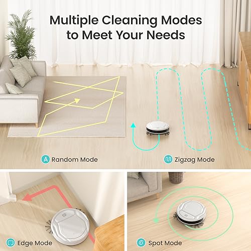 Robot Vacuum Cleaner with Strong Suction, 120 Mins Runtime, Slim, Self-Charging, Wi-Fi/App/Alexa Control J555568