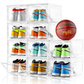 12 Pack Clear Plastic Stackable Shoe Storage Boxes S4206