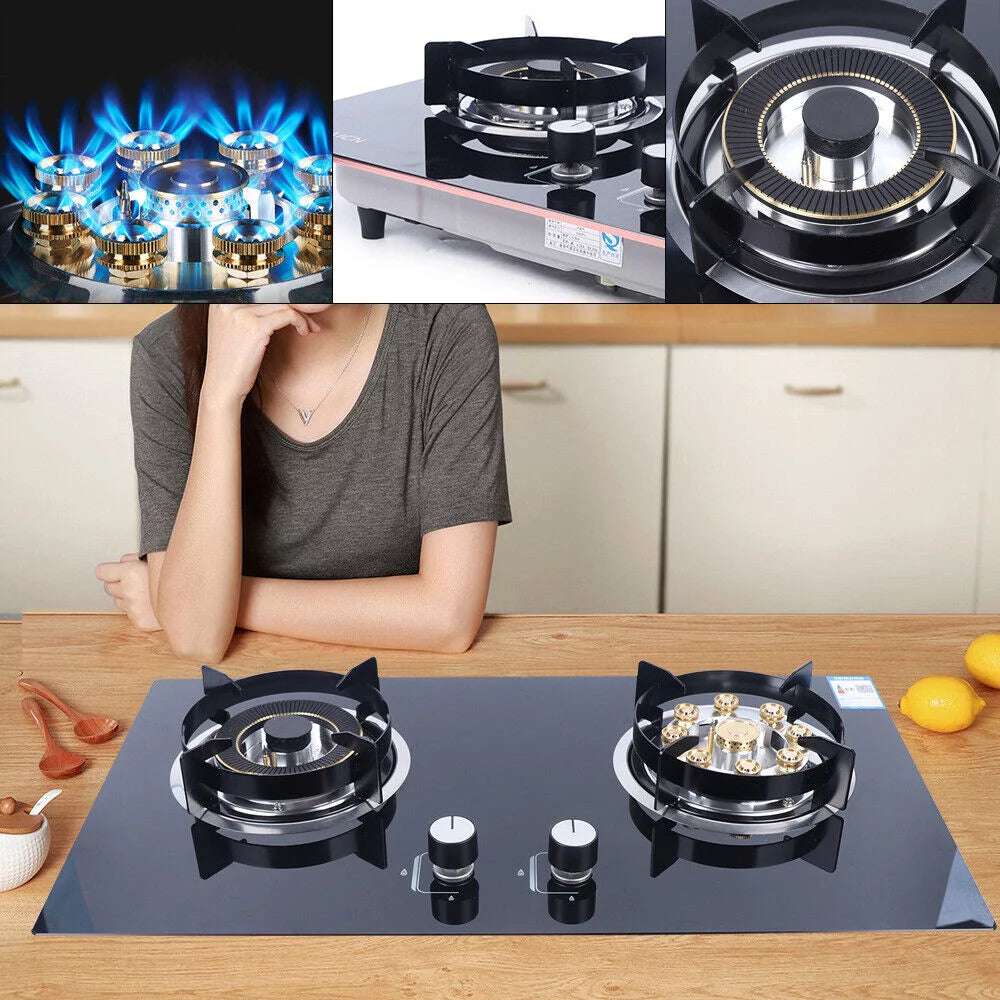 2-Burner Built-In Gas Cooktop with Tempered Glass S495944