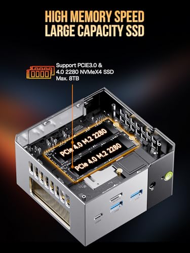 Mini PC AMD Ryzen 7 5825U 16GB DDR4 512GB SSD Dual LAN 2.5G I22772