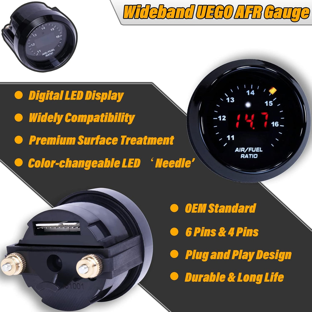 52mm Digital Air/Fuel Ratio Gauge with 4.9 LSU Sensor Z41997